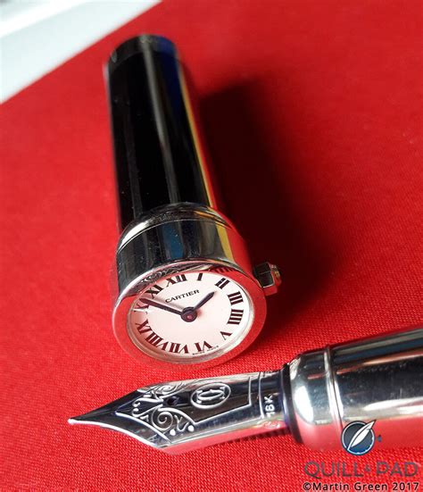 cartier pen with clock